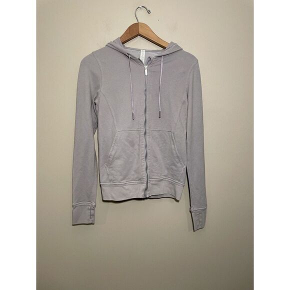 Lululemon Press Pause Jacket Women’s Size 4 W4ASAS Hooded Full Zip Lavender Gray - Picture 2 of 7